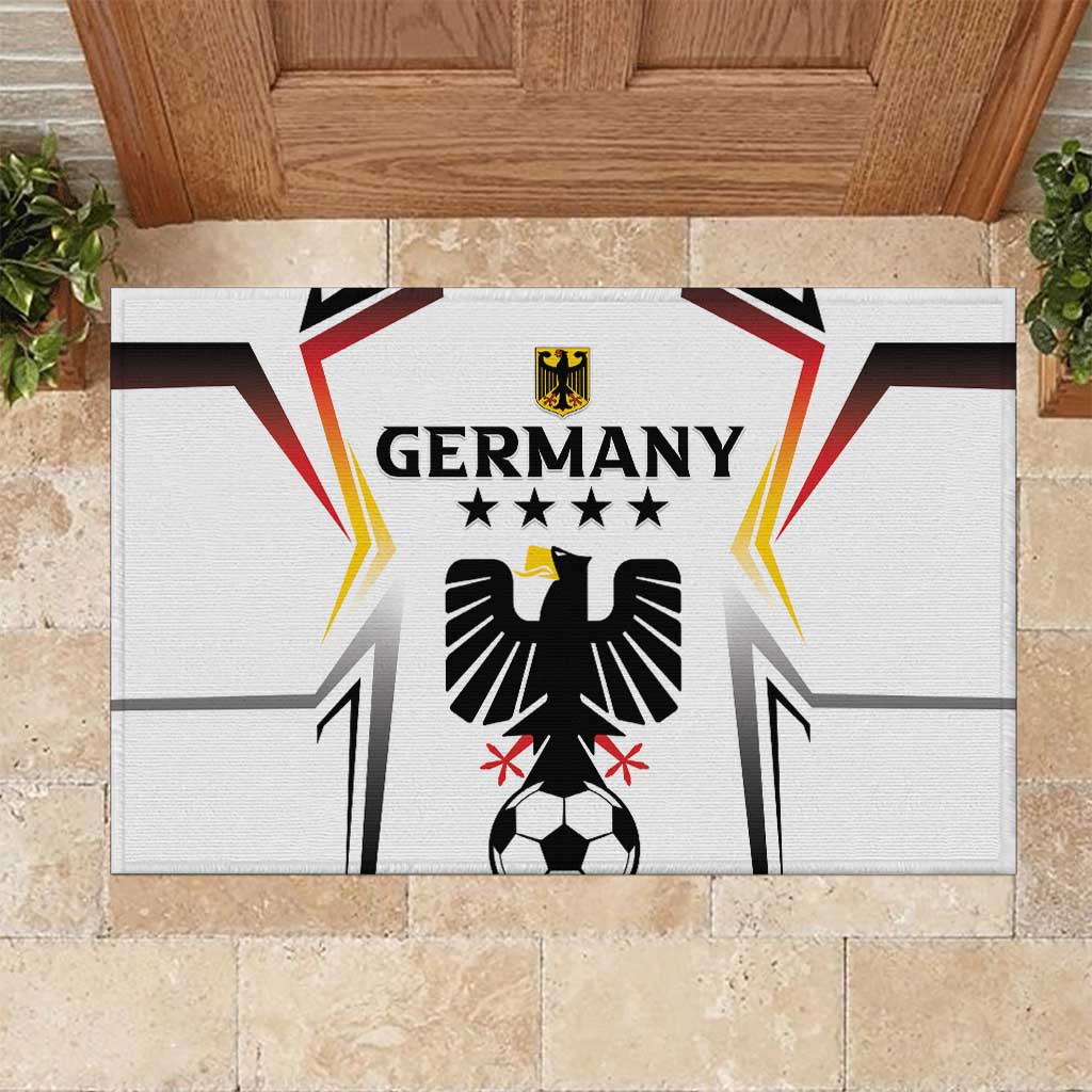 Custom Germany 2024 Football Rubber Doormat Go Champions Nationalelf White Version