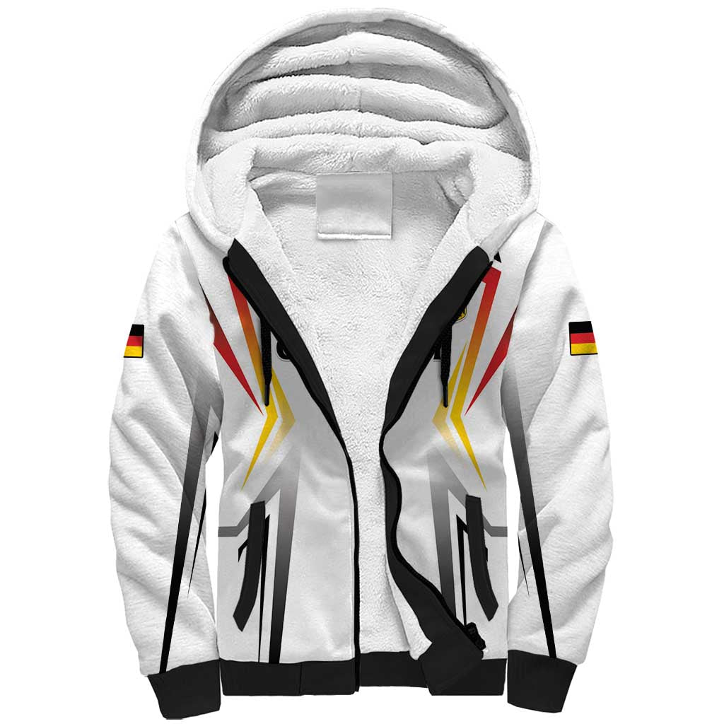 Custom Germany 2024 Football Sherpa Hoodie Go Champions Nationalelf White Version