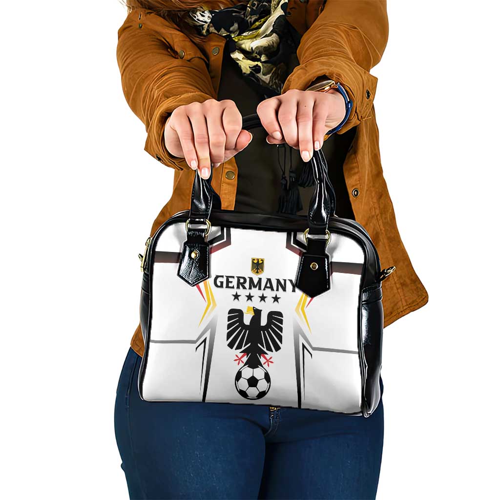 Custom Germany 2024 Football Shoulder Handbag Go Champions Nationalelf White Version