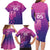 Custom Germany 2024 Football Family Matching Long Sleeve Bodycon Dress and Hawaiian Shirt Go Champions Nationalelf Pink Version LT05 - Wonder Print Shop