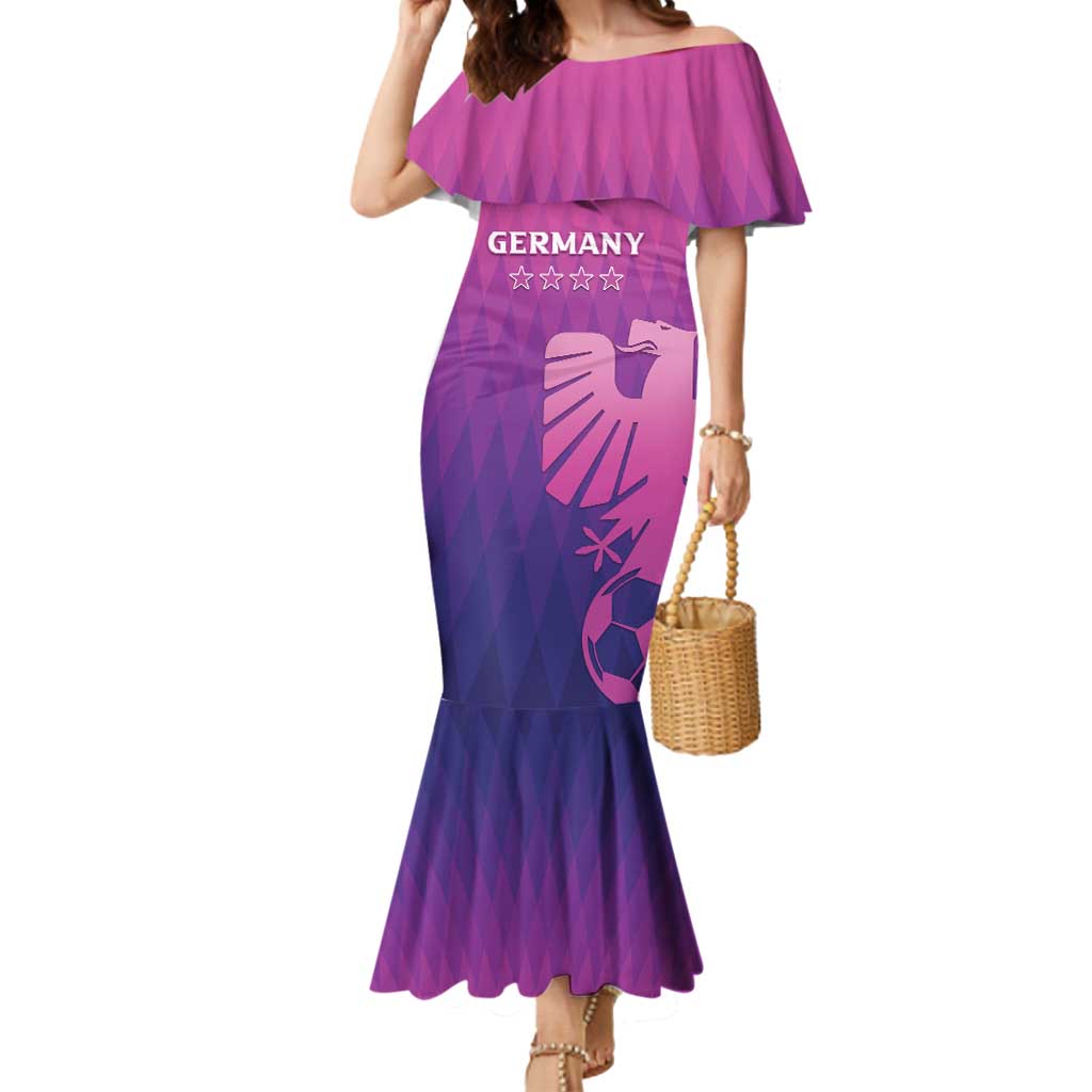 Custom Germany 2024 Football Mermaid Dress Go Champions Nationalelf Pink Version LT05 - Wonder Print Shop