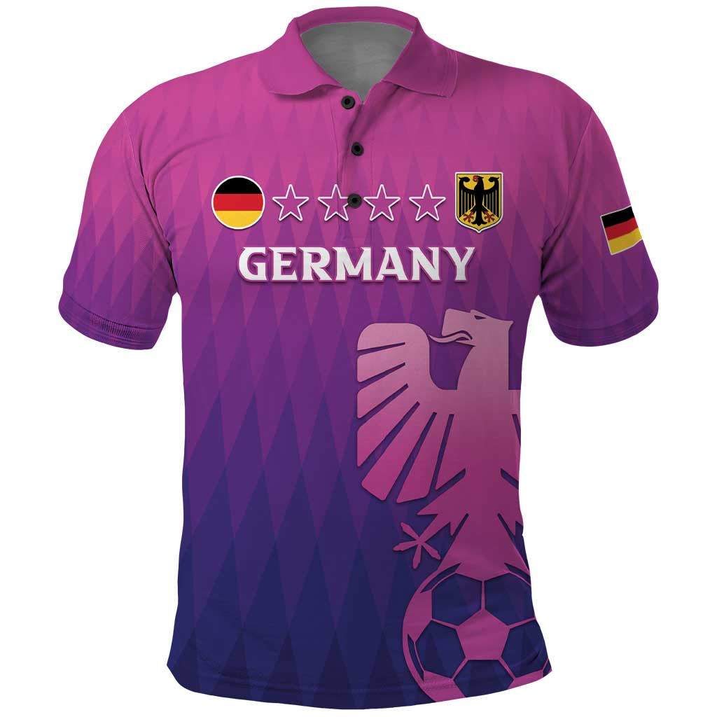 Custom Germany 2024 Football Polo Shirt Go Champions Nationalelf Pink Version LT05 - Wonder Print Shop