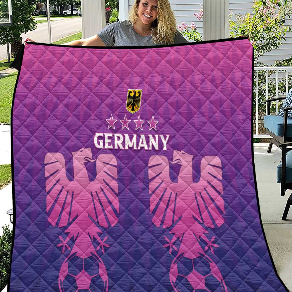 Custom Germany 2024 Football Quilt Go Champions Nationalelf Pink Version