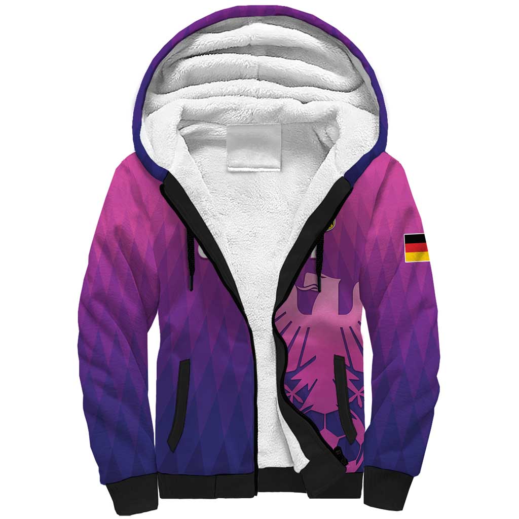 Custom Germany 2024 Football Sherpa Hoodie Go Champions Nationalelf Pink Version