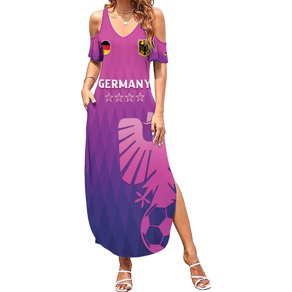 Custom Germany 2024 Football Summer Maxi Dress Go Champions Nationalelf Pink Version