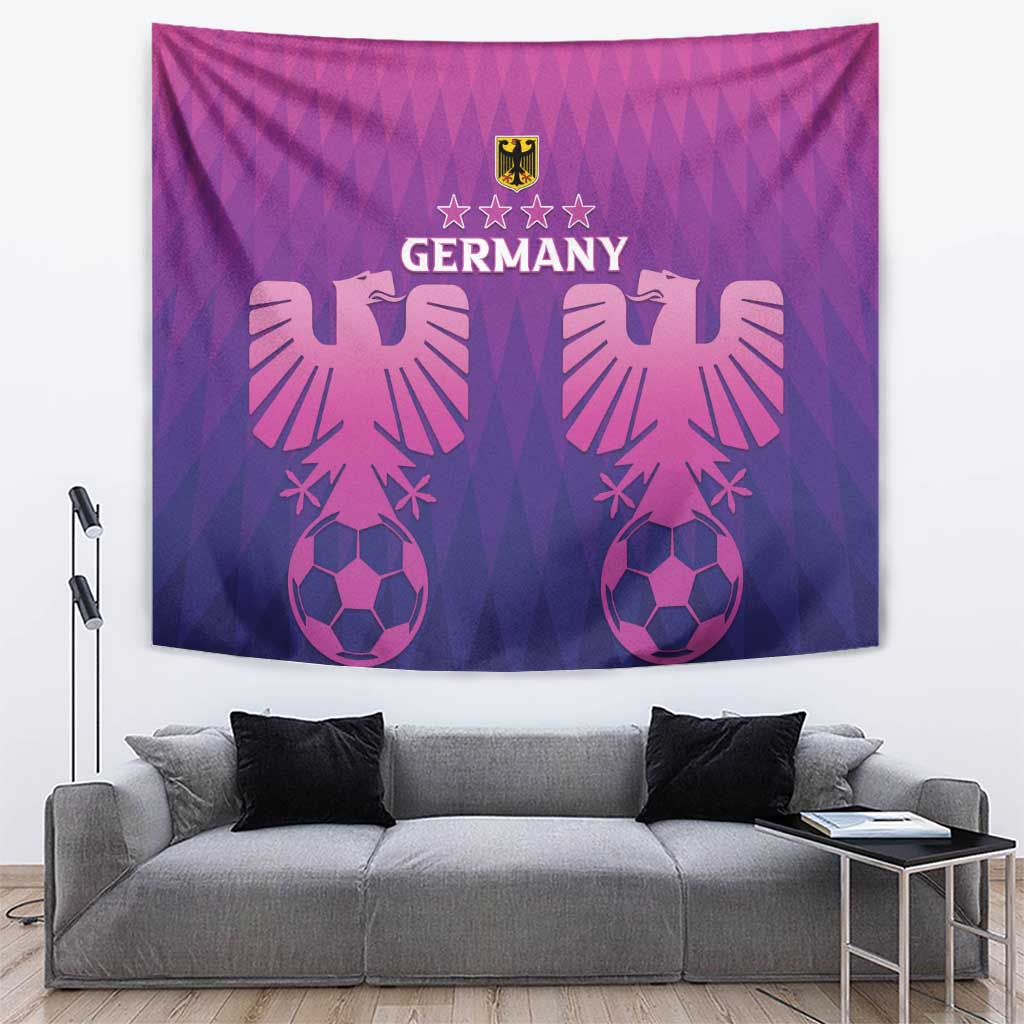 Custom Germany 2024 Football Tapestry Go Champions Nationalelf Pink Version