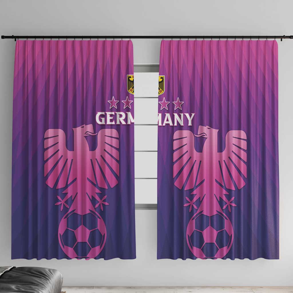 Custom Germany 2024 Football Window Curtain Go Champions Nationalelf Pink Version