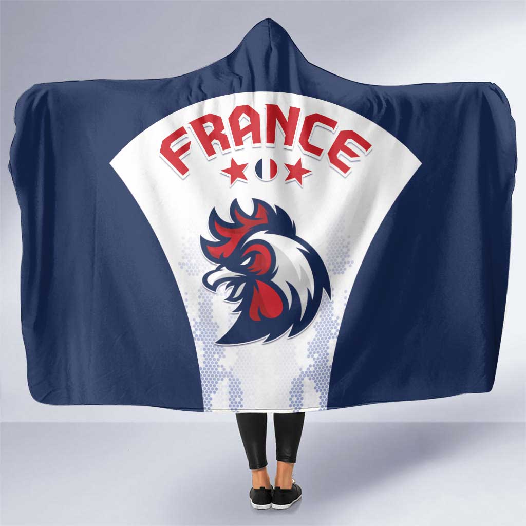 Custom France 2024 Football Hooded Blanket Go Champions Les Bleus