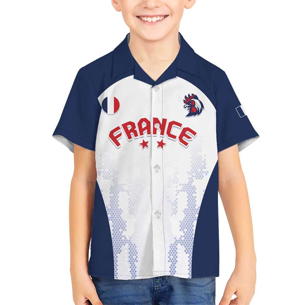 Custom France 2024 Football Kid Hawaiian Shirt Go Champions Les Bleus LT05 - Wonder Print Shop