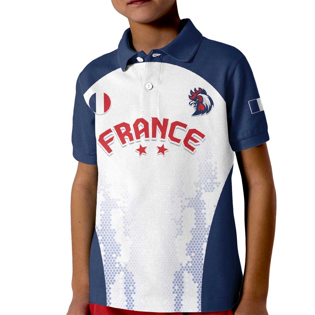 Custom France 2024 Football Kid Polo Shirt Go Champions Les Bleus LT05 - Wonder Print Shop