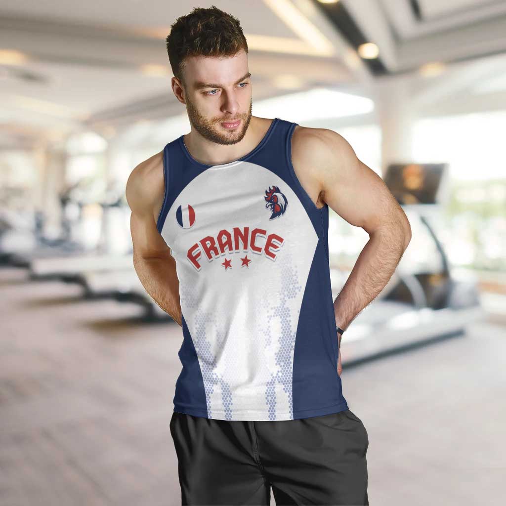 Custom France 2024 Football Men Tank Top Go Champions Les Bleus LT05 - Wonder Print Shop