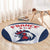 Custom France 2024 Football Round Carpet Go Champions Les Bleus