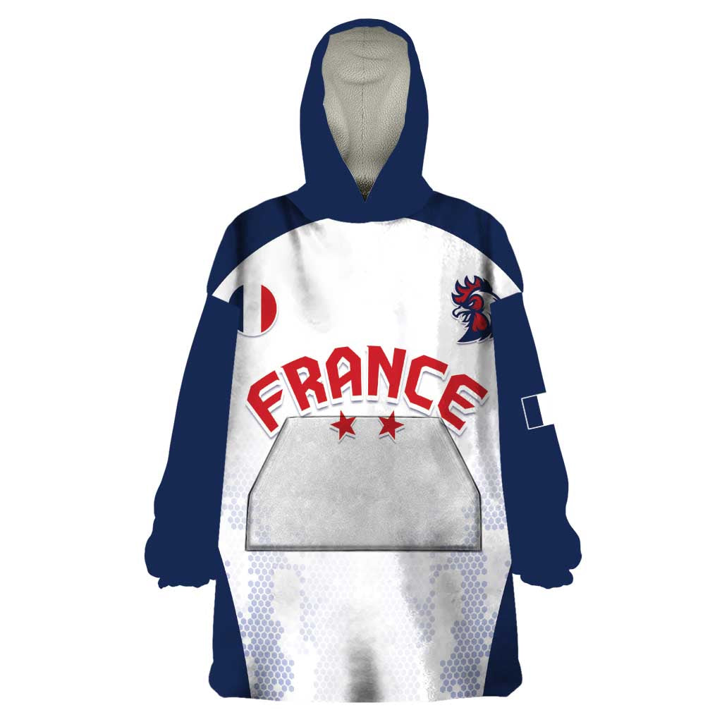 Custom France 2024 Football Wearable Blanket Hoodie Go Champions Les Bleus LT05 - Wonder Print Shop