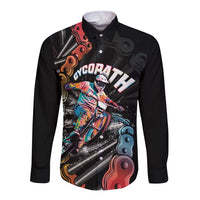 Cycopath Funny Cycling Long Sleeve Button Shirt Cycling lovers - Wonder Print Shop