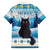 Merry Christmas Yule Cat Family Matching Long Sleeve Bodycon Dress and Hawaiian Shirt Icelandic Folklore Jolakotturinn LT05 - Wonder Print Shop