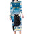 Merry Christmas Yule Cat Family Matching Long Sleeve Bodycon Dress and Hawaiian Shirt Icelandic Folklore Jolakotturinn LT05 - Wonder Print Shop