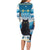 Merry Christmas Yule Cat Family Matching Long Sleeve Bodycon Dress and Hawaiian Shirt Icelandic Folklore Jolakotturinn LT05 - Wonder Print Shop