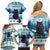 Merry Christmas Yule Cat Family Matching Off Shoulder Short Dress and Hawaiian Shirt Icelandic Folklore Jolakotturinn LT05 - Wonder Print Shop