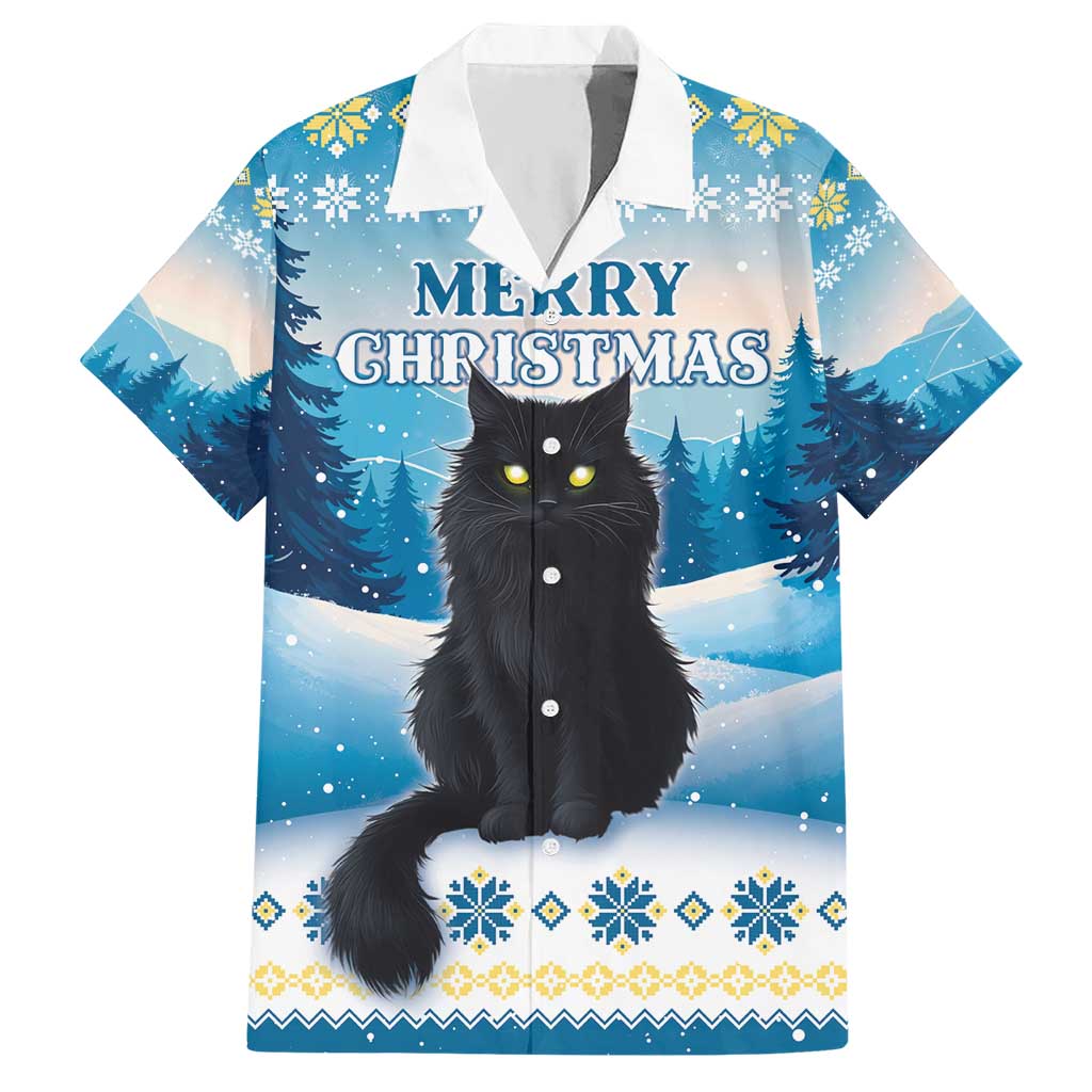 Merry Christmas Yule Cat Hawaiian Shirt Icelandic Folklore Jolakotturinn LT05 - Wonder Print Shop