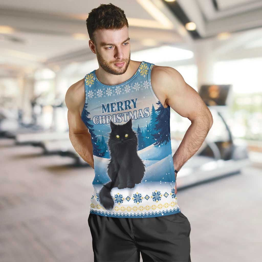 Merry Christmas Yule Cat Men Tank Top Icelandic Folklore Jolakotturinn LT05 - Wonder Print Shop