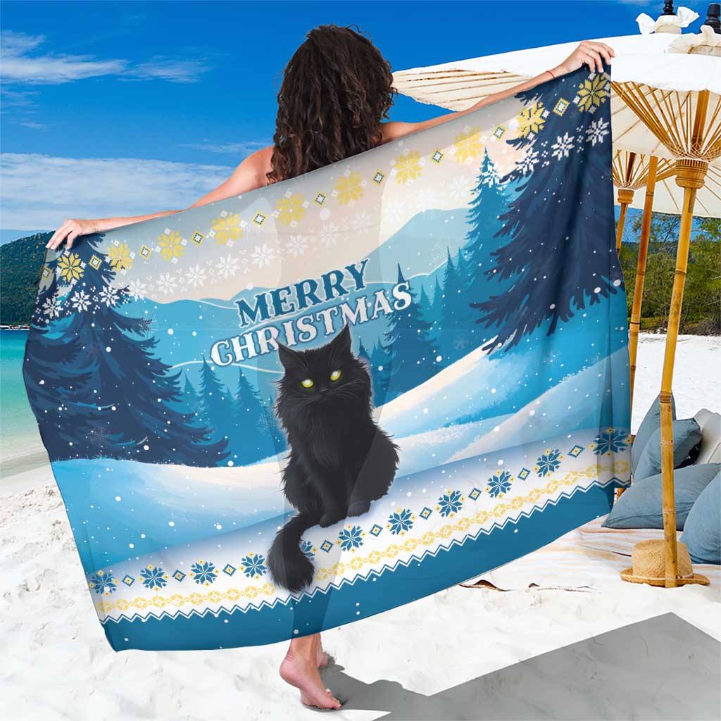 Merry Christmas Yule Cat Sarong Icelandic Folklore Jolakotturinn