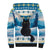 Merry Christmas Yule Cat Sherpa Hoodie Icelandic Folklore Jolakotturinn LT05 - Wonder Print Shop