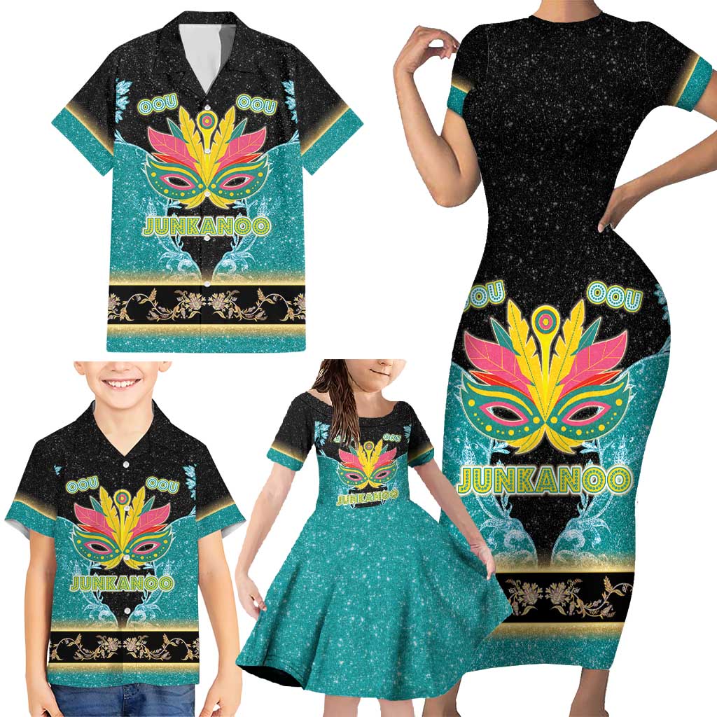 Bahamas Junkanoo Family Matching Short Sleeve Bodycon Dress and Hawaiian Shirt Junkanoo Is Life LT05 - Wonder Print Shop