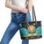 Bahamas Junkanoo Leather Tote Bag Junkanoo Is Life LT05 - Wonder Print Shop