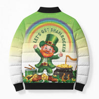 Ireland St Patricks Day Bomber Puffer Jacket Lets Get Irish