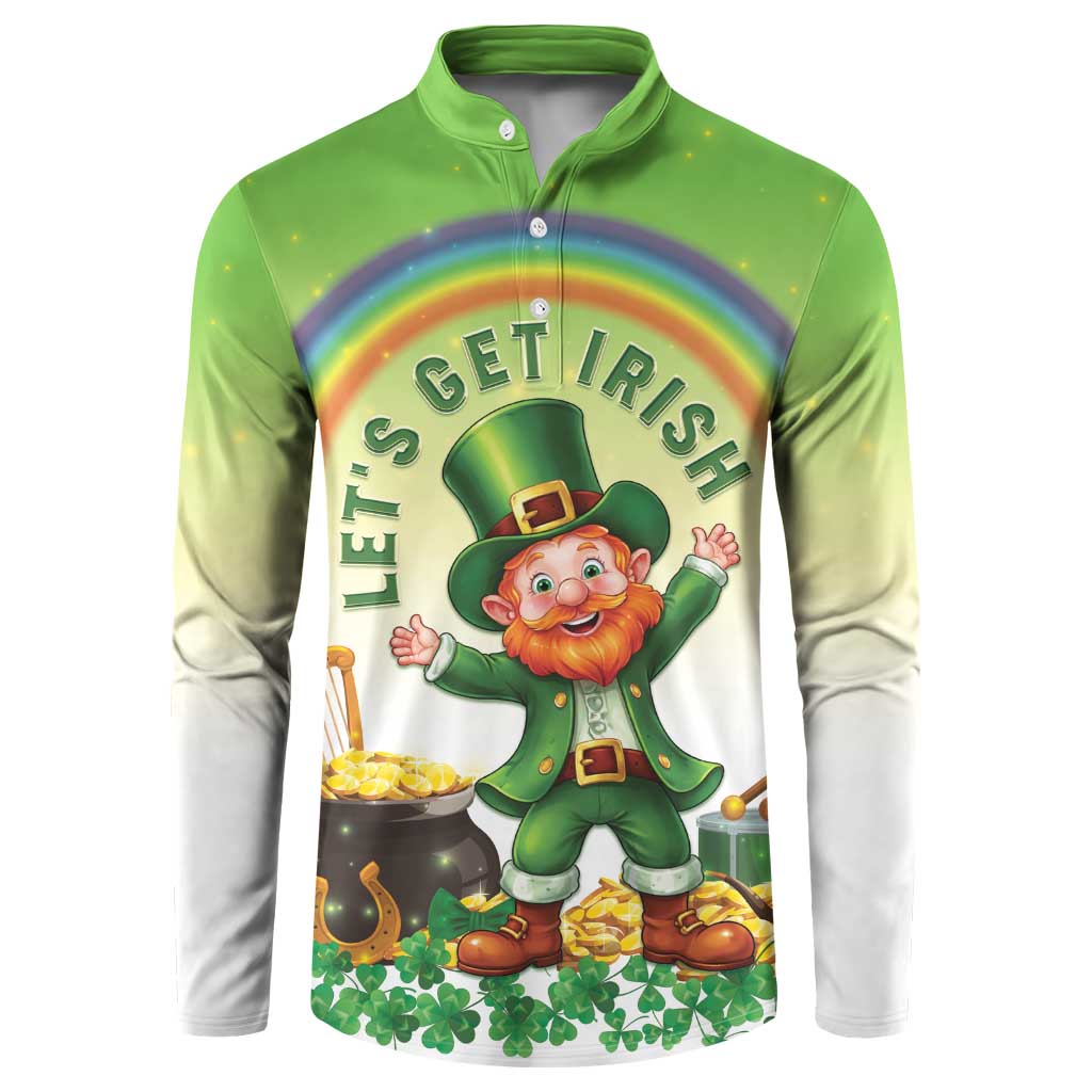 Ireland St Patricks Day Button Sweatshirt Lets Get Irish