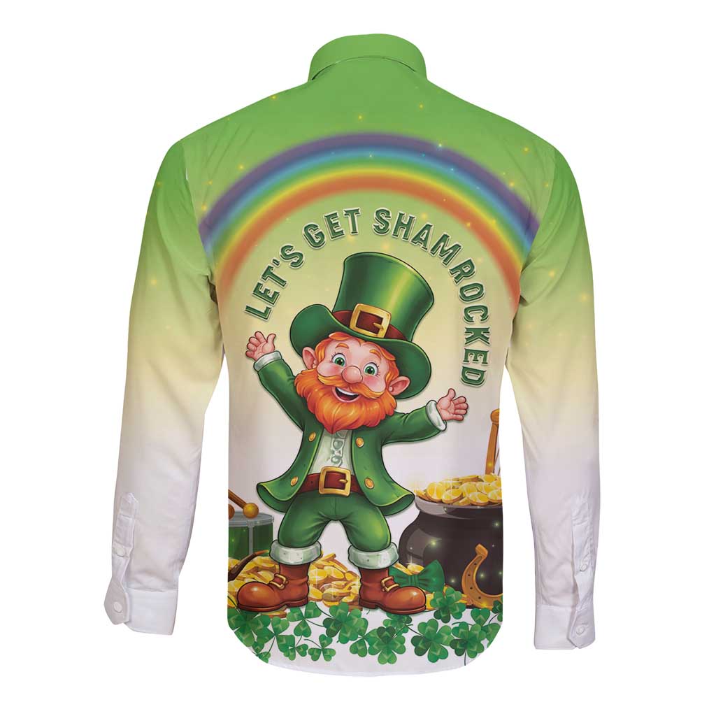 Ireland St Patricks Day Long Sleeve Button Shirt Lets Get Irish