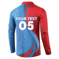 Custom Football 2026 DR Congo Leopards Button Sweatshirt Lightning Style