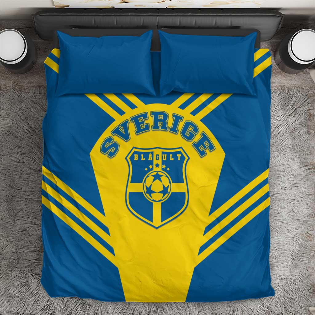 Football 2026 Sweden Bedding Set Sverige Blagult Sporty Style