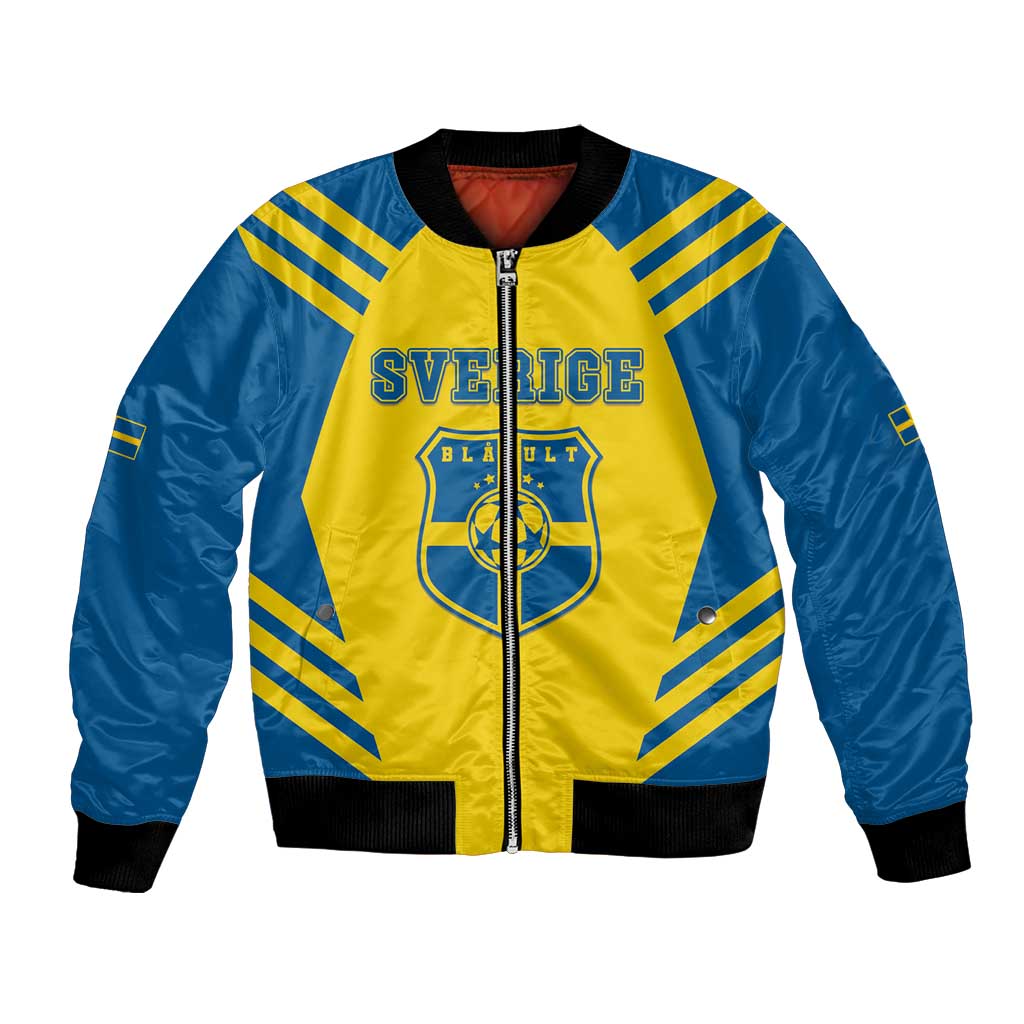 Custom Football 2026 Sweden Bomber Jacket Sverige Blagult Sporty Style