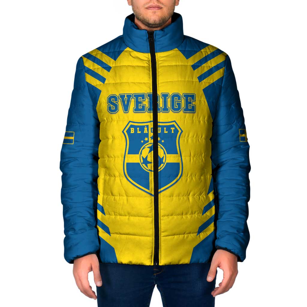 Custom Football 2026 Sweden Padded Jacket Sverige Blagult Sporty Style