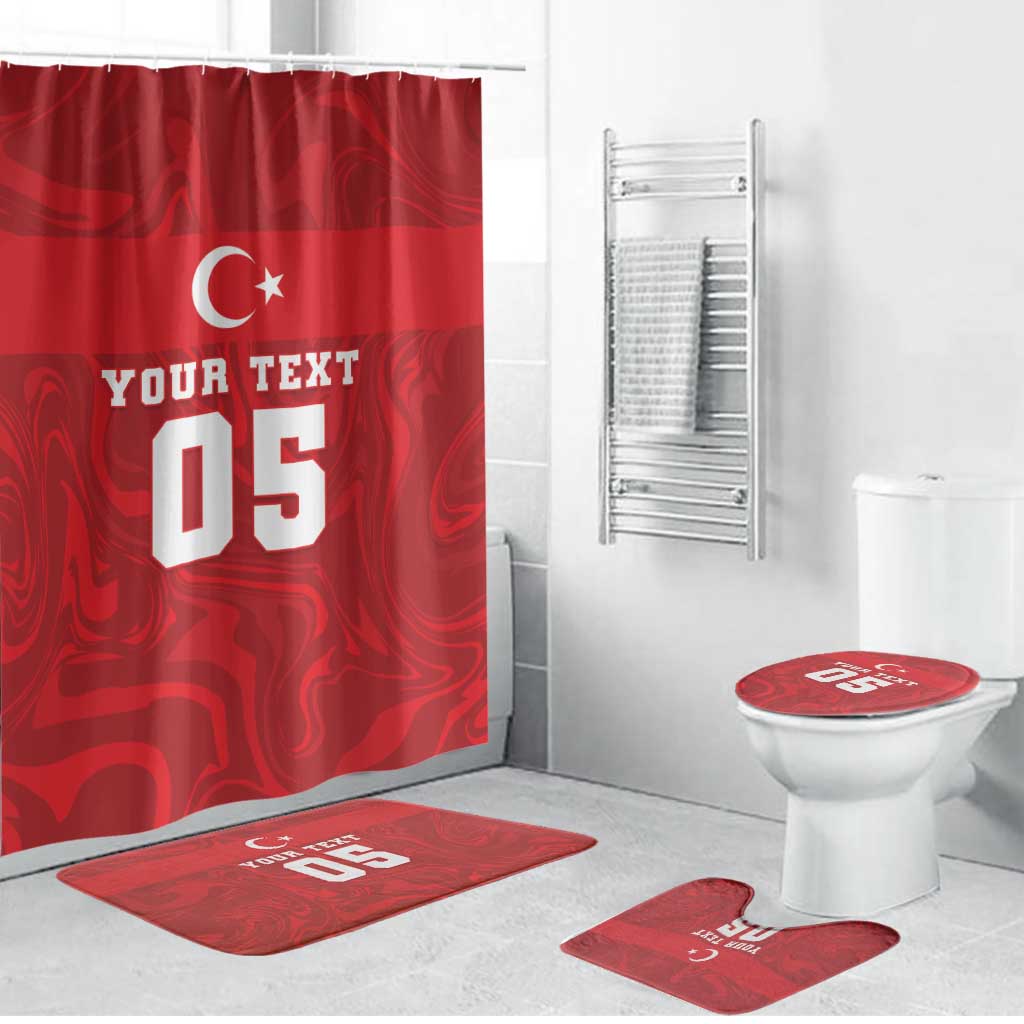 Custom Football 2026 Turkey Bathroom Set Crescent-Stars Simple Style