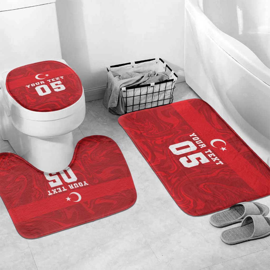 Custom Football 2026 Turkey Bathroom Set Crescent-Stars Simple Style