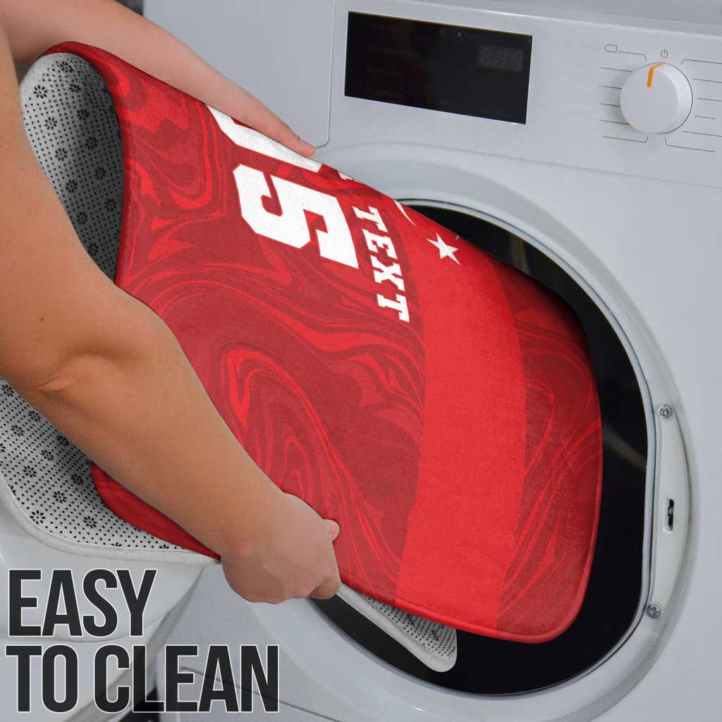 Custom Football 2026 Turkey Bathroom Set Crescent-Stars Simple Style