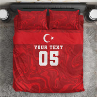Custom Football 2026 Turkey Bedding Set Crescent-Stars Simple Style