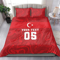 Custom Football 2026 Turkey Bedding Set Crescent-Stars Simple Style