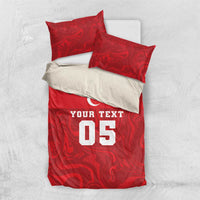 Custom Football 2026 Turkey Bedding Set Crescent-Stars Simple Style