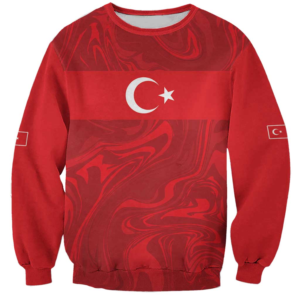 Custom Football 2026 Turkey Sweatshirt Crescent-Stars Simple Style