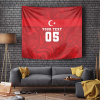 Custom Football 2026 Turkey Tapestry Crescent-Stars Simple Style