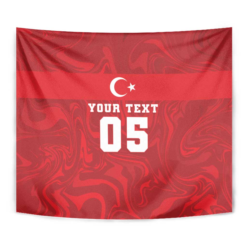 Custom Football 2026 Turkey Tapestry Crescent-Stars Simple Style