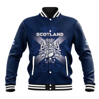 Custom Scotland Rugby 2026 Baseball Jacket Scottish Thistle Flag Style