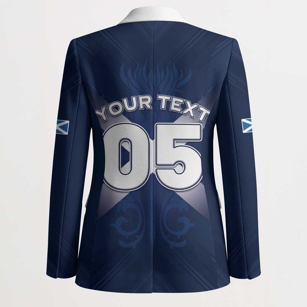 Custom Scotland Rugby 2026 Blazer Scottish Thistle Flag Style