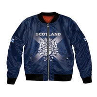 Custom Scotland Rugby 2026 Bomber Jacket Scottish Thistle Flag Style