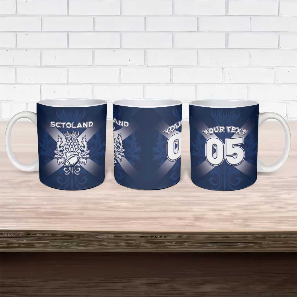 Custom Scotland Rugby 2026 Ceramic Mug Scottish Thistle Flag Style