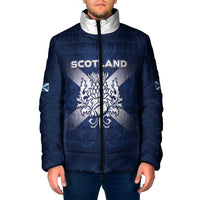 Custom Scotland Rugby 2026 Padded Jacket Scottish Thistle Flag Style