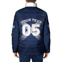 Custom Scotland Rugby 2026 Padded Jacket Scottish Thistle Flag Style